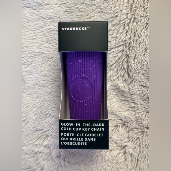 ❌SOLD❌ STARBUCKS HALLOWEEN 2024 TUMBLER KEYCHAIN BUNDLE PURPLE GLOW BLACK SLIME - Picture 2 of 14